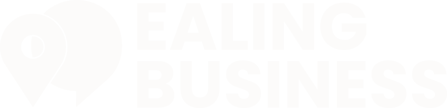 Ealing Business - DIGITAL Logo NoTagline - White 900px